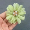 DIY silk flower headwear, handcrafted small flower clothing accessories, gauze flower brooch accessories, material wholesale, Eugene gauze flower Item Picture